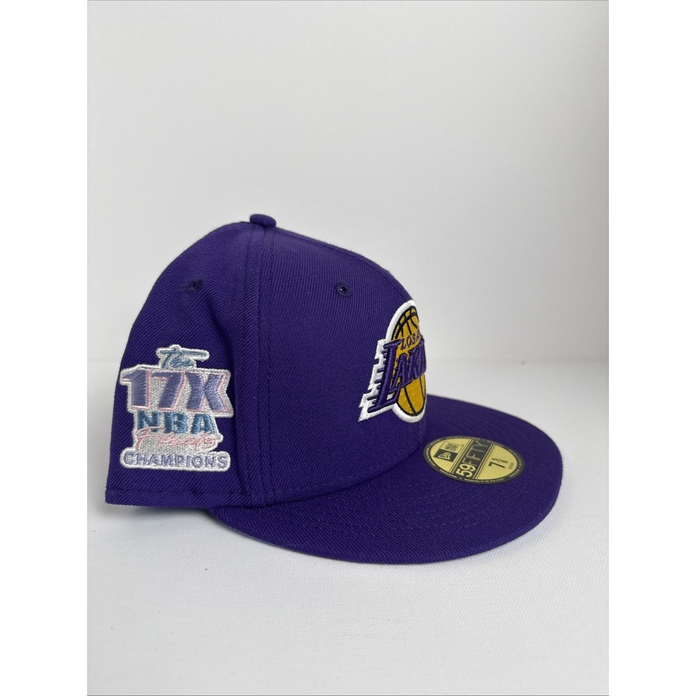 New Era Los Angeles Lakers 17x Champions Patch Purple/Blue UV 59Fifty Fitted Hat